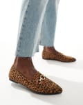 [London Rebel] London Rebel Felicity pointed flat shoes in leopard-Multi 36 LEOPARD