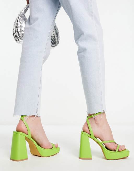 Lime platform sale sandals