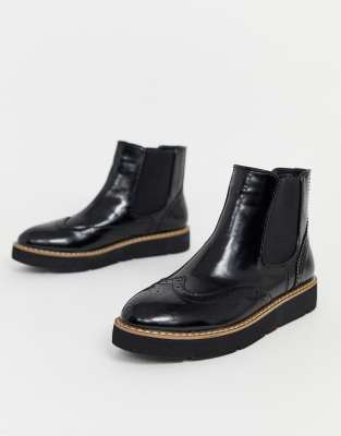 london rebel metal insert heel low heel chelsea boot