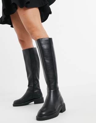 london rebel flat pull on over the knee boot