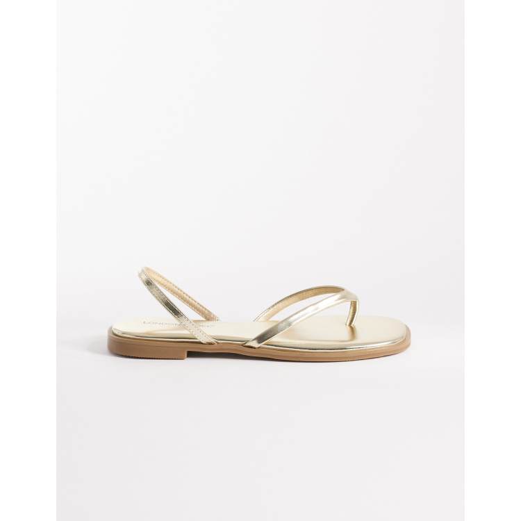 gold dress flat sandals Boden Women's Caged Flat Sandal in Metallic