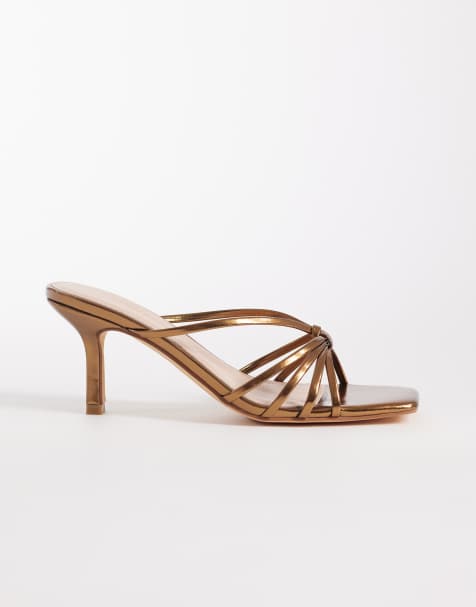 London Rebel - Gracie - Sandalen met hak in brons - view 1