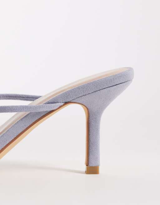 London Rebel – Gracie – Sandaletten in Blau mit Absatz, 3 von 4