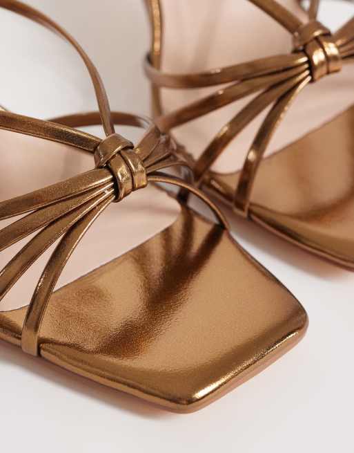 London Rebel – Gracie – Sandaletten in Bronze mit Absatz, 4 von 4