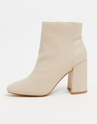 beige high heel ankle boots