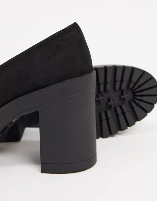 London Rebel heeled loafers in black, 4 of 4