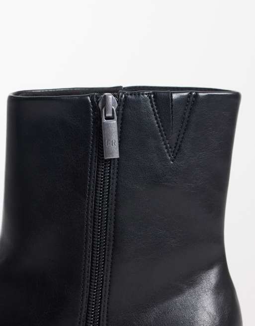 London Rebel Ida refined ankle boots in black, 3 of 4