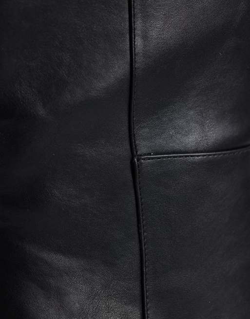London Rebel Jessie refined pointed knee boots in black, 3 of 4