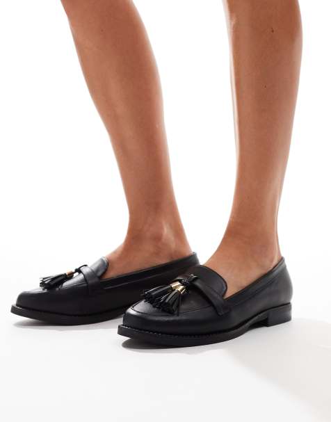 London Rebel Katy flat shoes in black - view 1