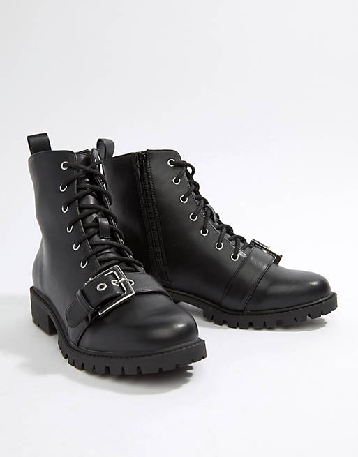 London Rebel Lace Up Ankle Boots | ASOS