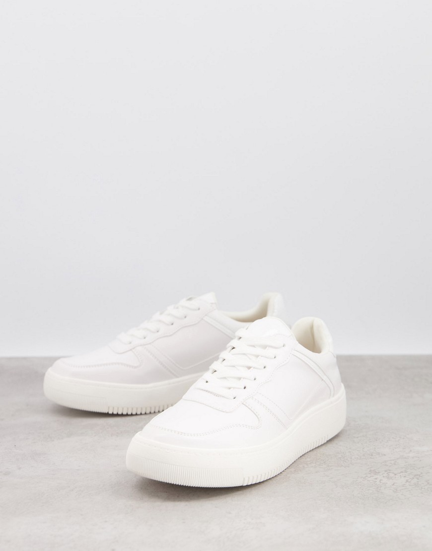 London Rebel lace up sneakers in white
