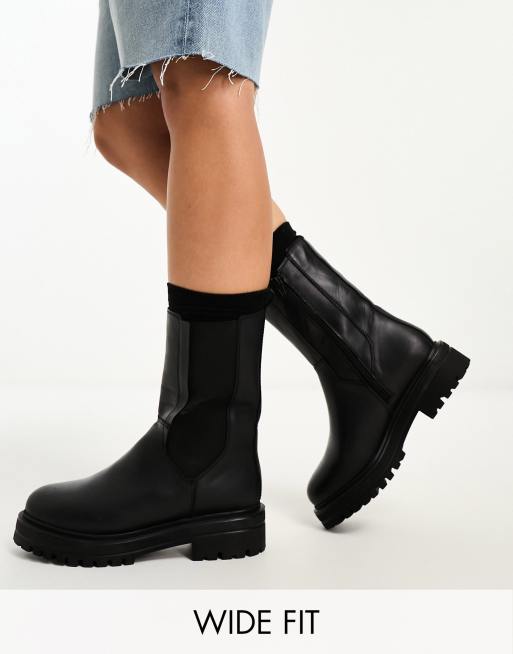 Asos absolute wide fit best sale leather chelsea ankle boots