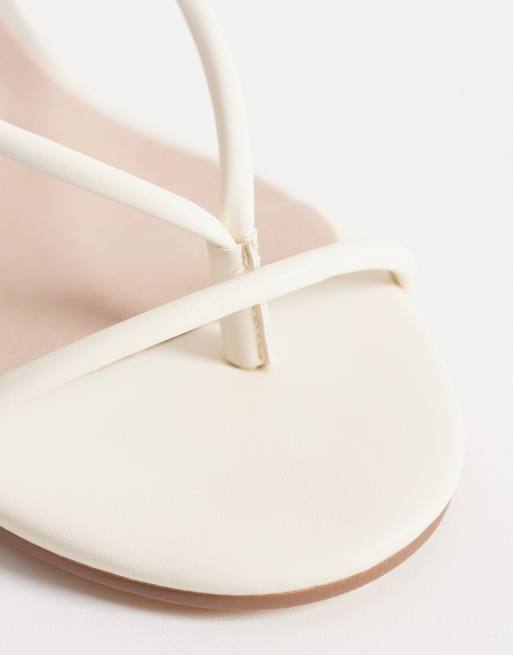 London Rebel - Mary - Sandales à brides et talon compensé - Crème, 2 de 4