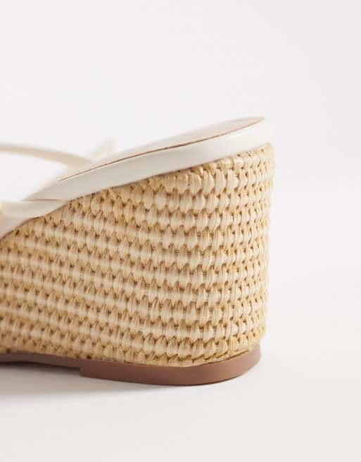London Rebel - Mary - Sandales à brides et talon compensé - Crème, 3 de 4