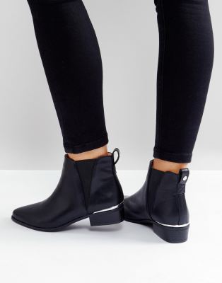 London Rebel Metal Insert Heel Low Heel 