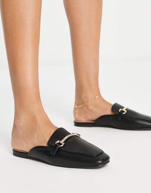 Asos design moves 2024 leather mule loafers