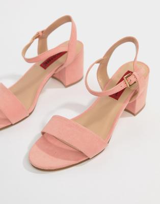 london rebel mid block heeled shoes