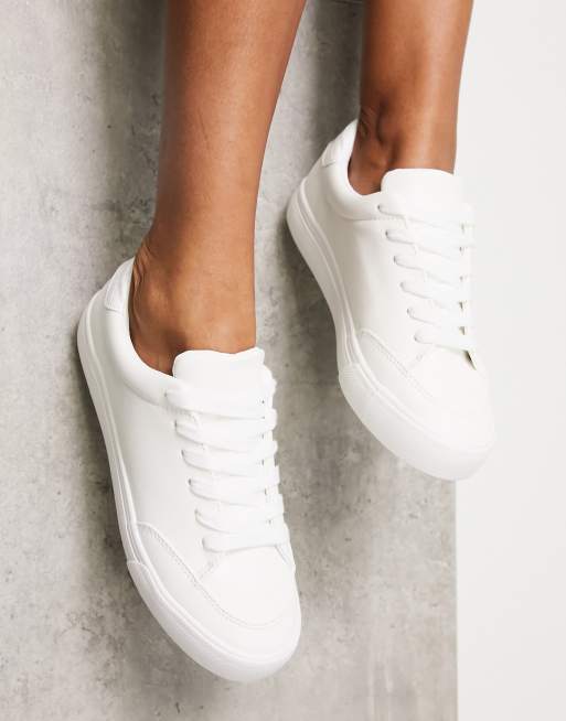 London Rebel – Minimal – Sneaker zum Schnüren in Weiß
