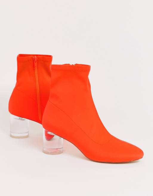 Neon orange shop sock boots