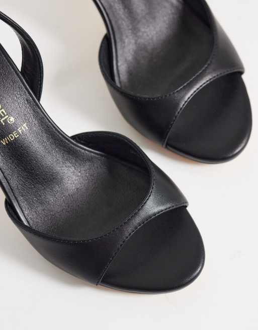 London Rebel - Nora - Chaussures à talon haut et bout ouvert - Noir, 3 de 4
