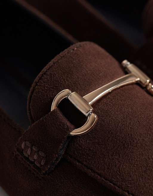 London Rebel – Nori – Bruna loafers med spänne, 3 av 4