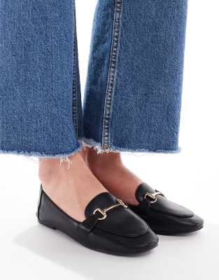 Nori buckle detail loafers in black