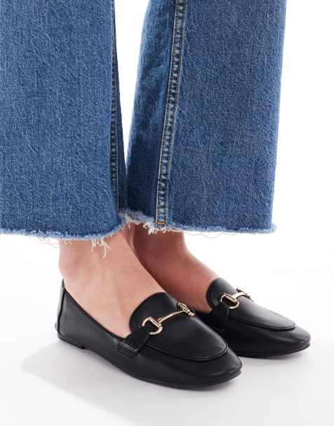 London Rebel - Nori - Loafers met gespdetail in zwart - view 1