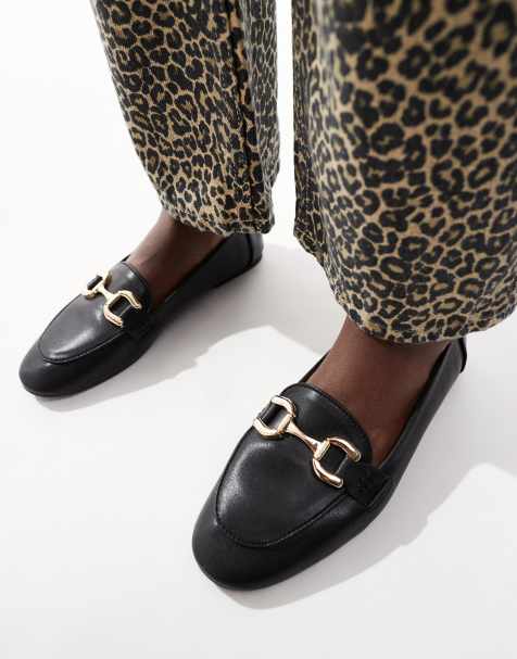 London Rebel Nori snaffle trim flat shoes in black - view 1