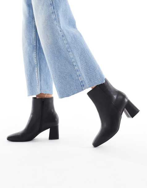 London Rebel Nova mid ankle boots in black - view 1