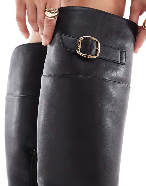 London Rebel - Olivia - Bottes chunky avec boucles - Noir, 3 de 4