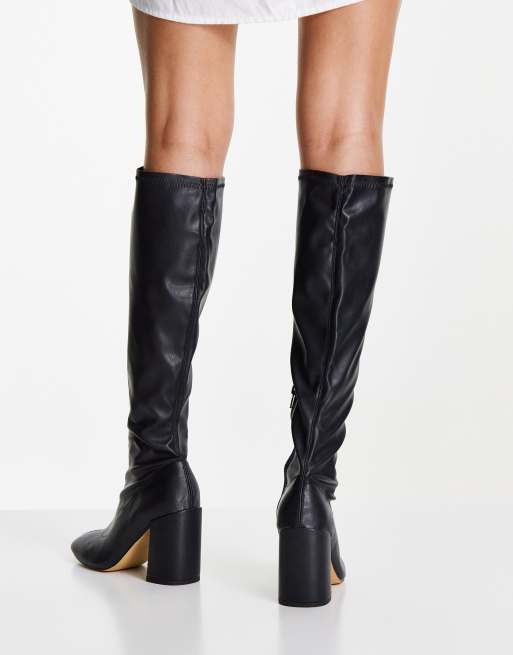 over the knee stocking boots