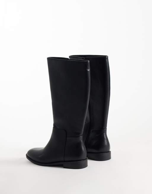 London Rebel Paloma refined riding boots in black, 2 of 4
