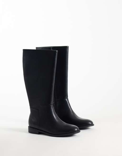 London Rebel Paloma refined riding boots in black, 3 of 4