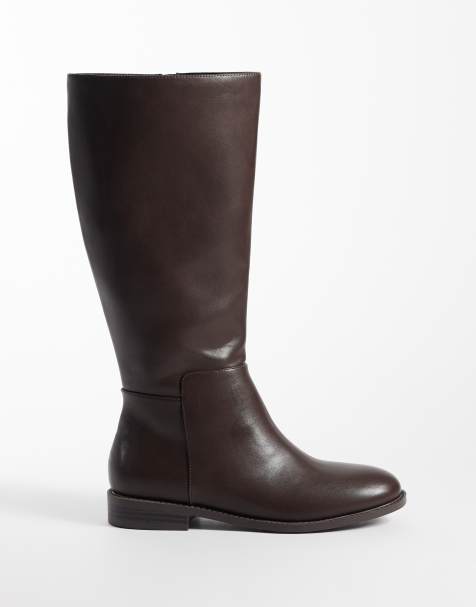London Rebel Paloma refined riding boots in brown - view 1