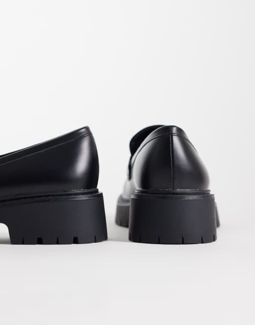 London Rebel - Peggy - Sorte chunky loafers med metaldetaljer, 2 af 4