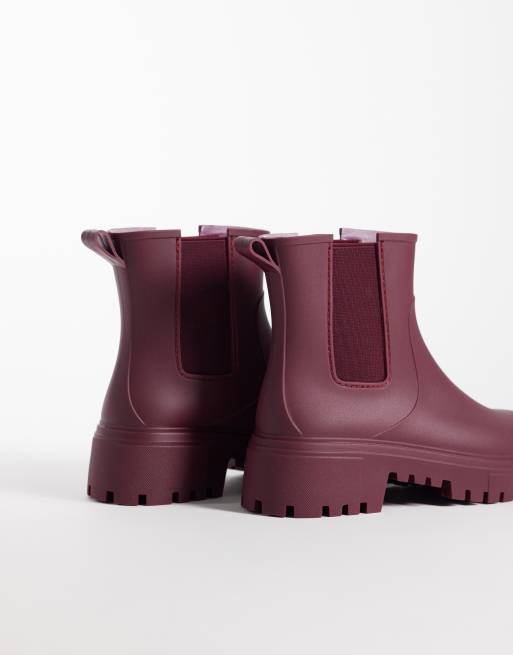 London Rebel - Phoebe - Bottes Chelsea chunky - Bordeaux, 4 de 4