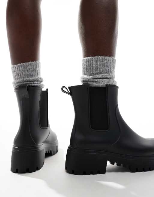 London Rebel - Phoebe - Bottines Chelsea chunky - Noir, 3 de 4