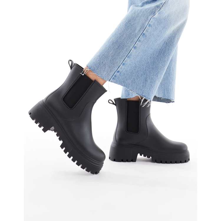 Generico Stivali Donna Impermeabili Antiscivolo Eleganti Stivali Chelsea Pioggia Corti Invernali Comode Stivaletti Antipioggia Stivaletto Gomma Da Lavoro Moda Scarpe Impermeabili Morbidi Rain Boots - 2