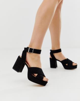 London Rebel platform heeled sandals | ASOS