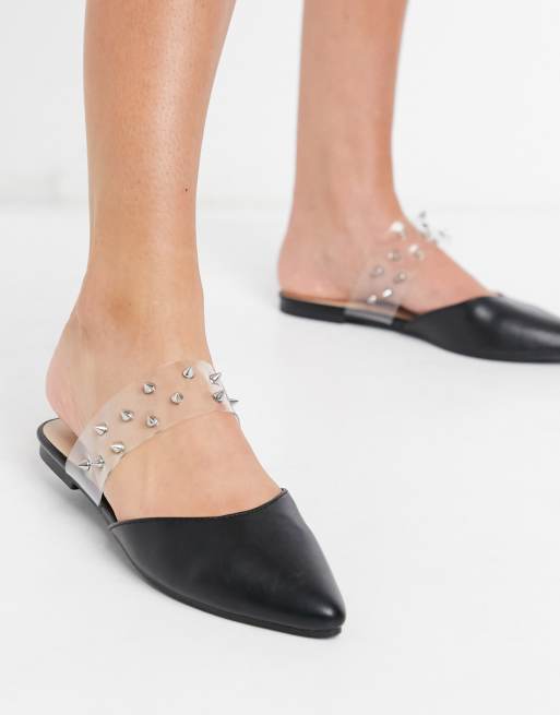 pointed flats with studs