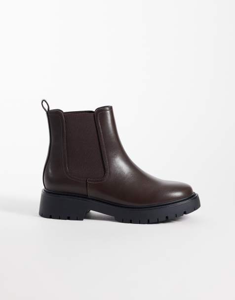 London Rebel - Regina - Bottines chelsea chunky - Marron - view 1