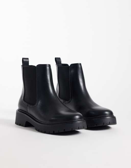 London Rebel Regina chunky chelsea boots in black, 2 of 4