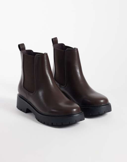 London Rebel Regina grova chelseaboots i brunt, 2 av 4
