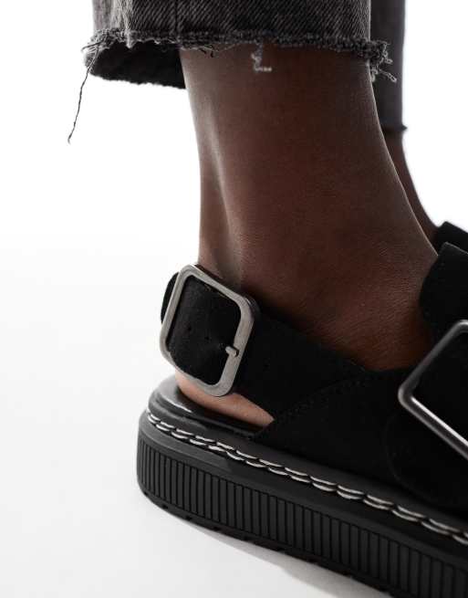 London Rebel - Robin - Sorte slingback-mules, 2 af 4
