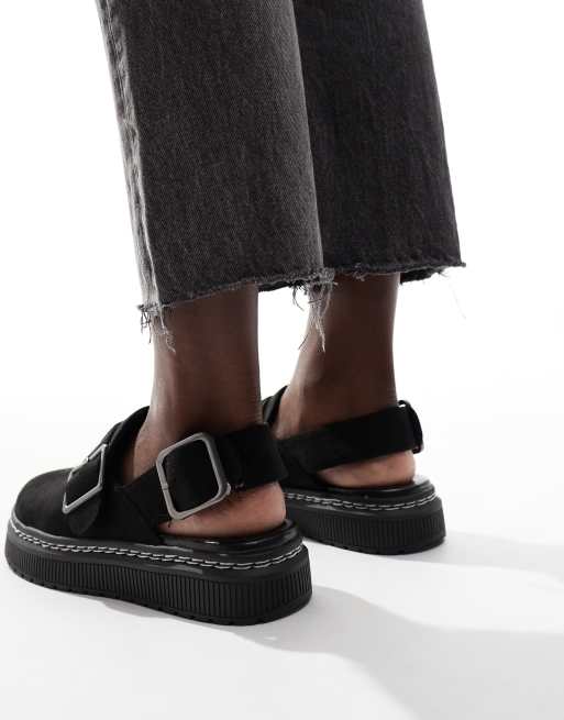 London Rebel – Robin – Svarta mules med hälrem, 4 av 4