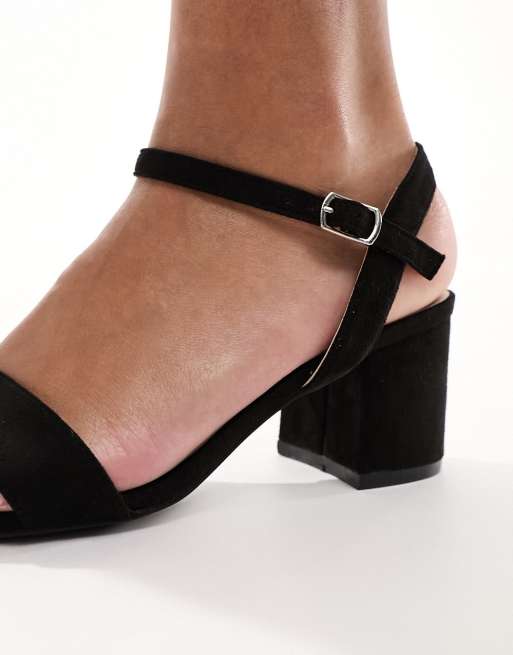 London Rebel - Sandalen met blokhak in zwart, 3 van 4
