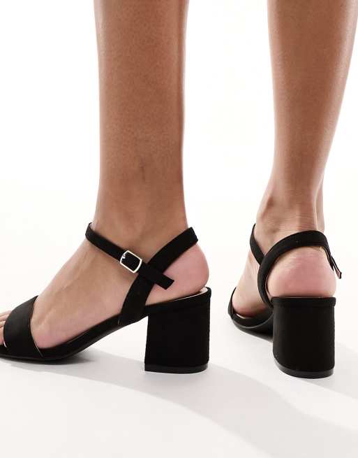 London Rebel - Sandalen met blokhak in zwart, 4 van 4