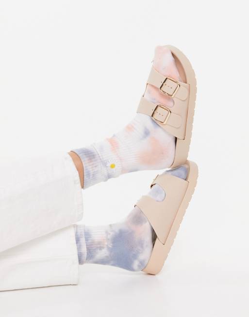 London Rebel - Sandales confortables à double boucle