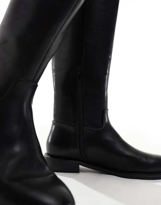 London Rebel - Scarlett - Bottes cavalières élégantes - Noir, 3 de 4