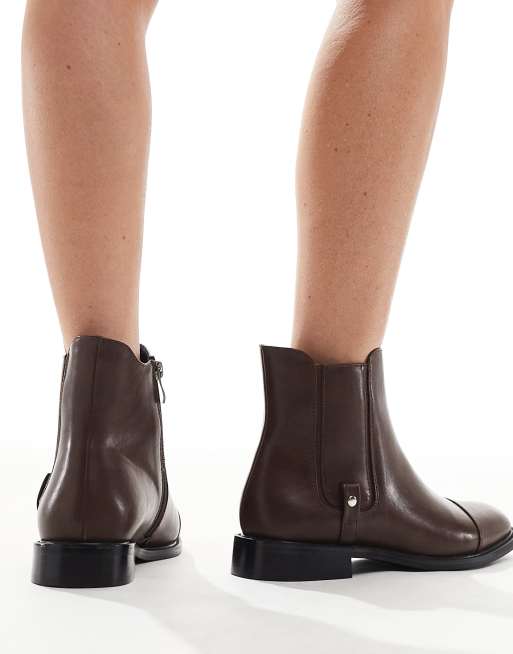 London Rebel - Scarlett - Bottines chelsea élégantes - Marron, 4 de 4
